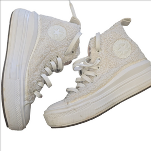 Converse Chuck Taylor Sharpa Teddy Bear Cozy High-Top Sneakers Size 5.5
